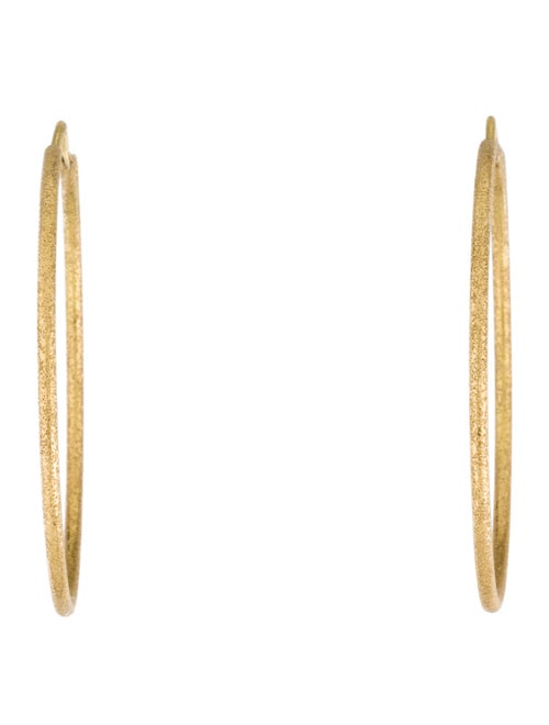 Carolina Bucci 18K Florentine Finish Thin Hoop Earrings