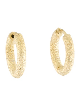 Carolina Bucci 18K Florentine Finish Huggie Earrings