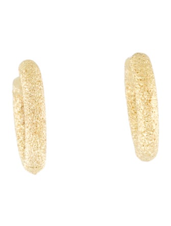 Carolina Bucci 18K Florentine Finish Huggie Earrings
