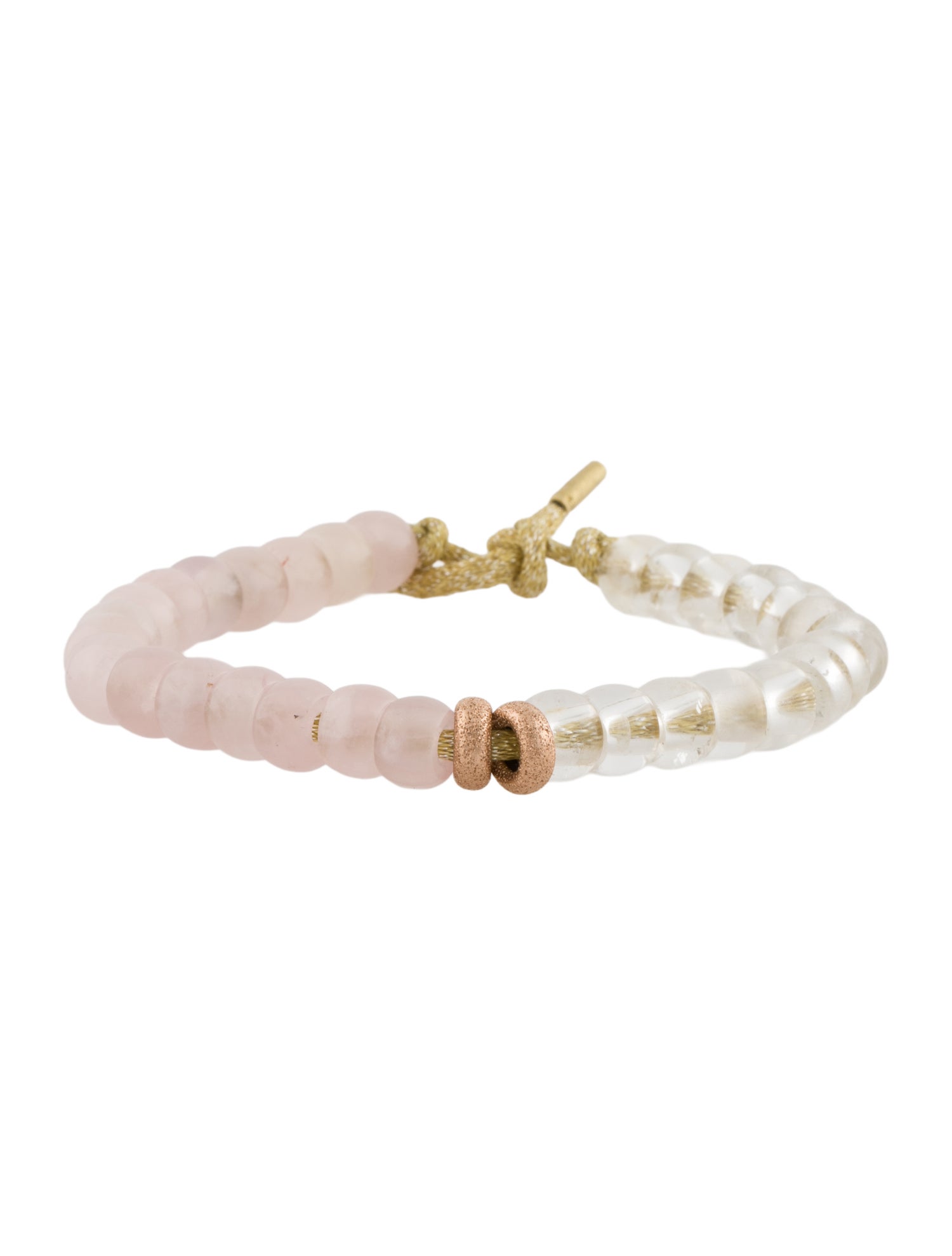 Carolina Bucci 18K Rose Quartz & Quartz Bead Bracelet