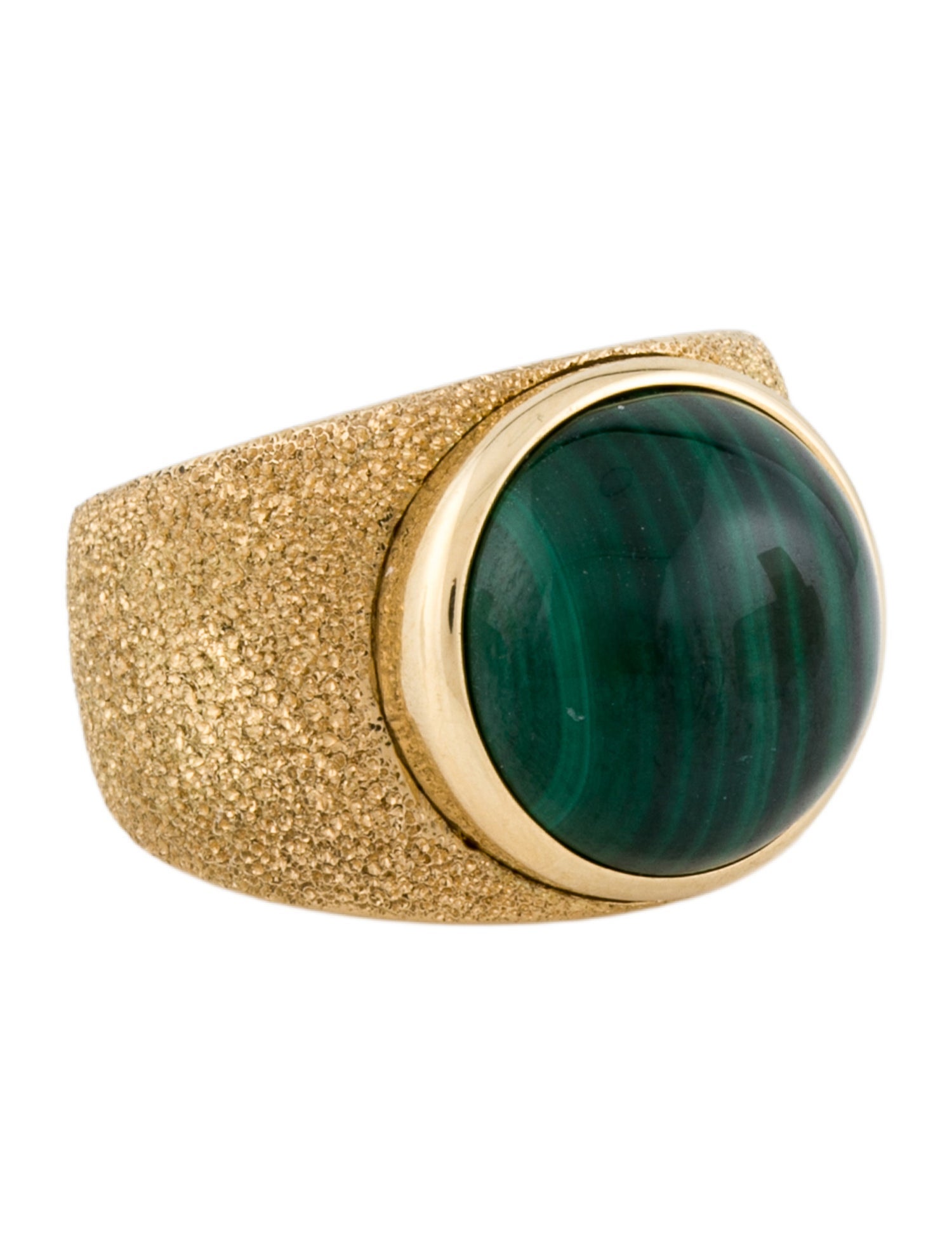 Carolina Bucci 18K Malachite Downtown Cocktail Ring