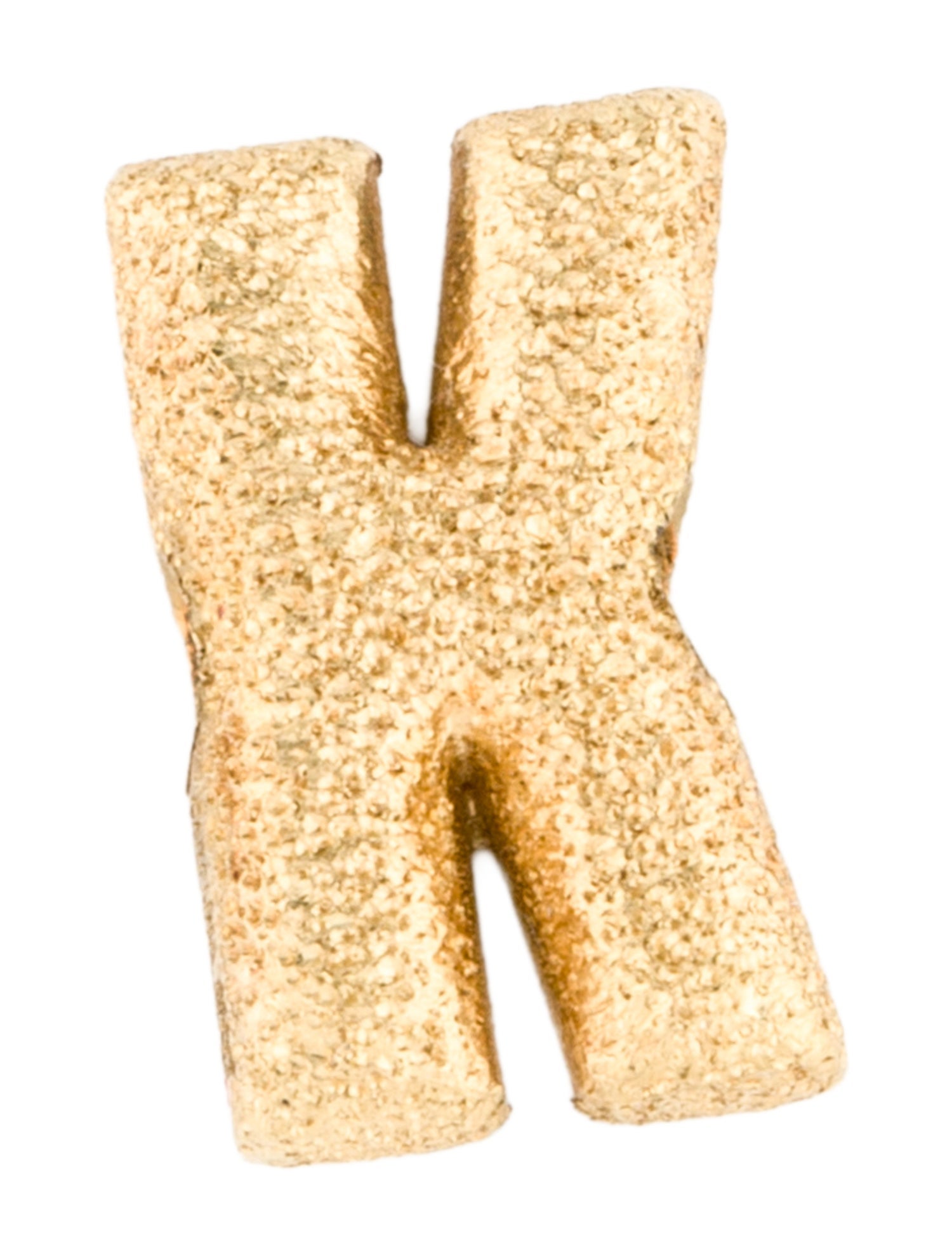 Carolina Bucci 18K Forte Beads Florentine Finish Letter