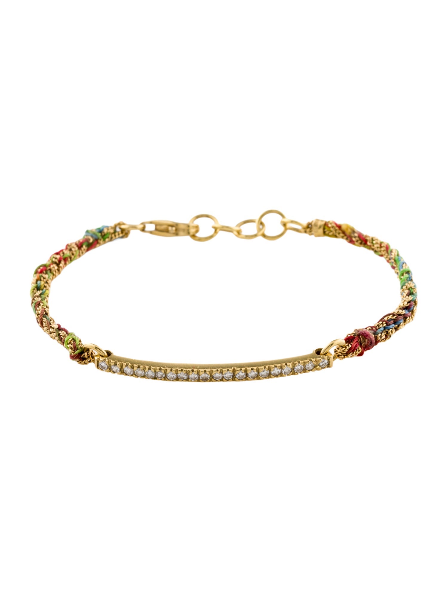 Carolina Bucci 18K Diamond Bar Bracelet