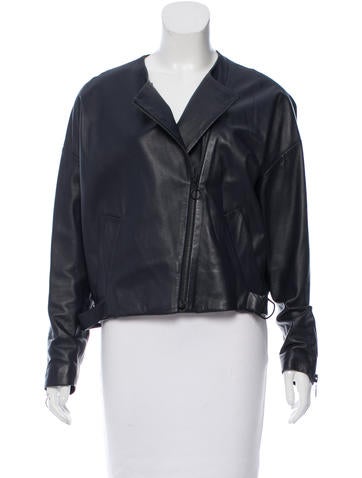 Cacharel Asymmetrical Leather Jacket