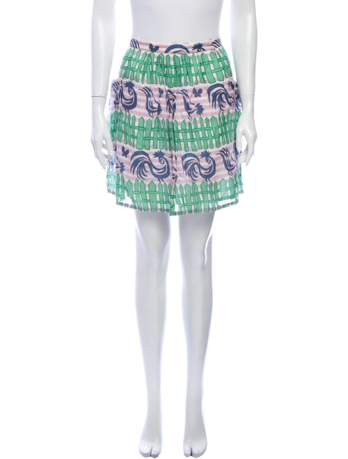 Cacharel Printed Mini Skirt Purple