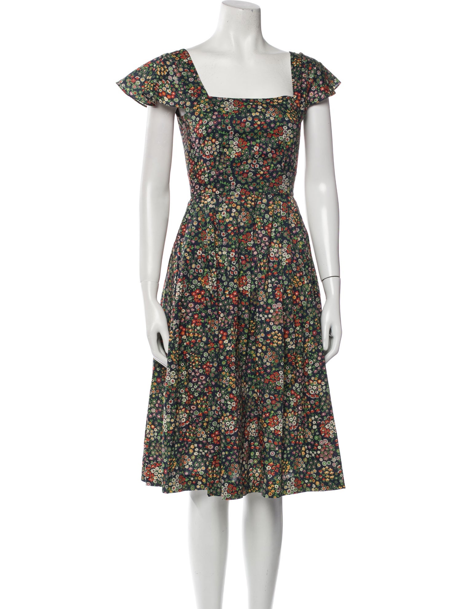 Cacharel Floral Print Knee-Length Dress