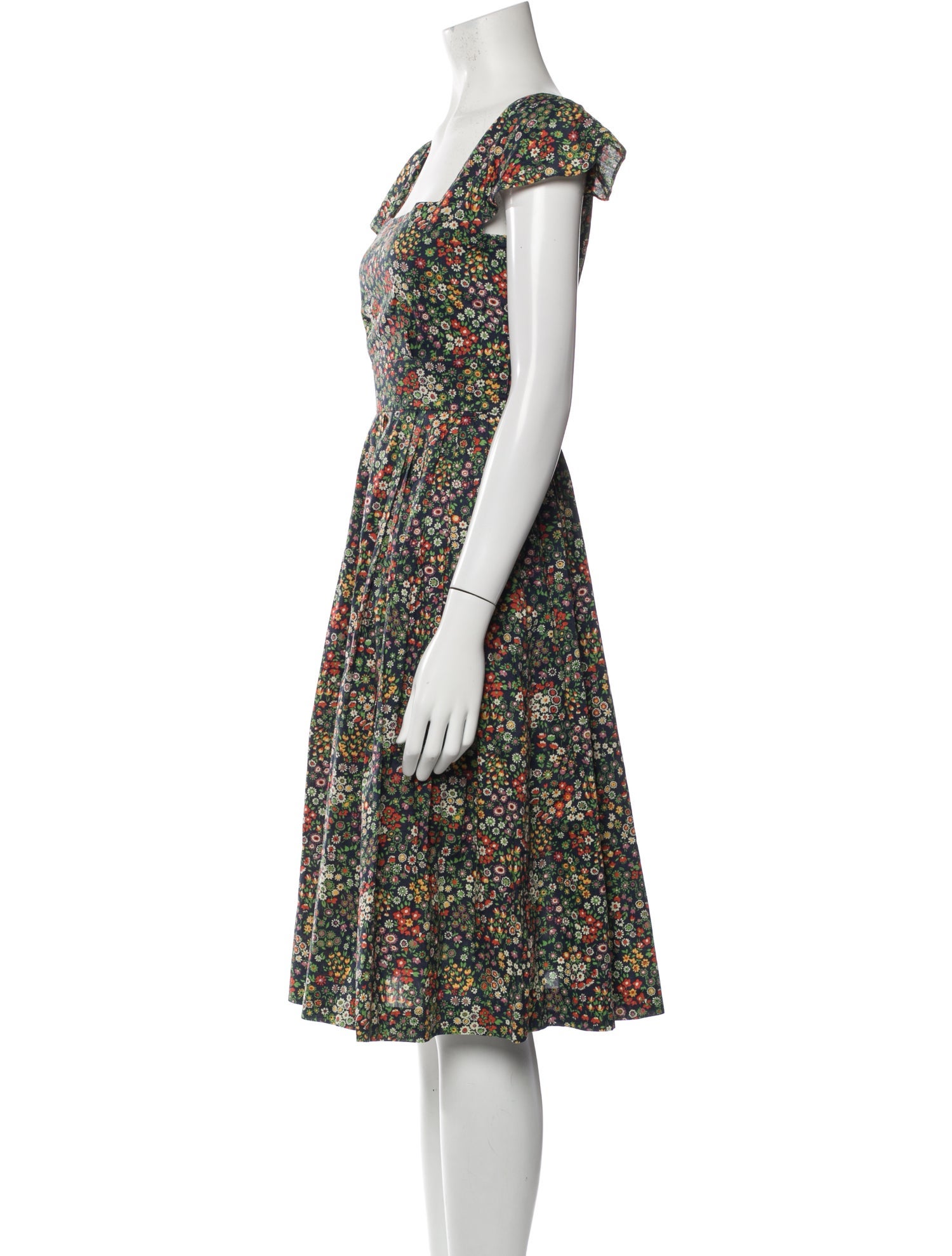 Cacharel Floral Print Knee-Length Dress