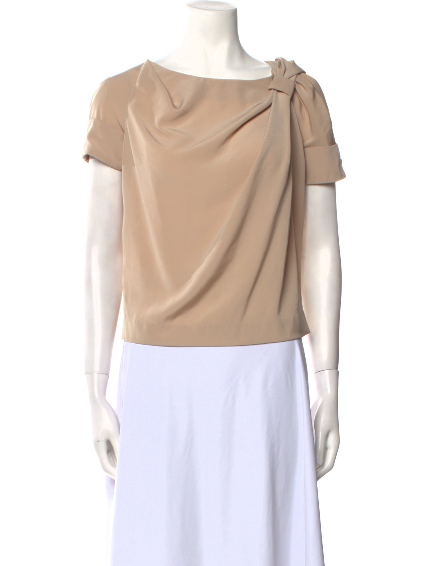 Cacharel Cowl Neck Short Sleeve Top