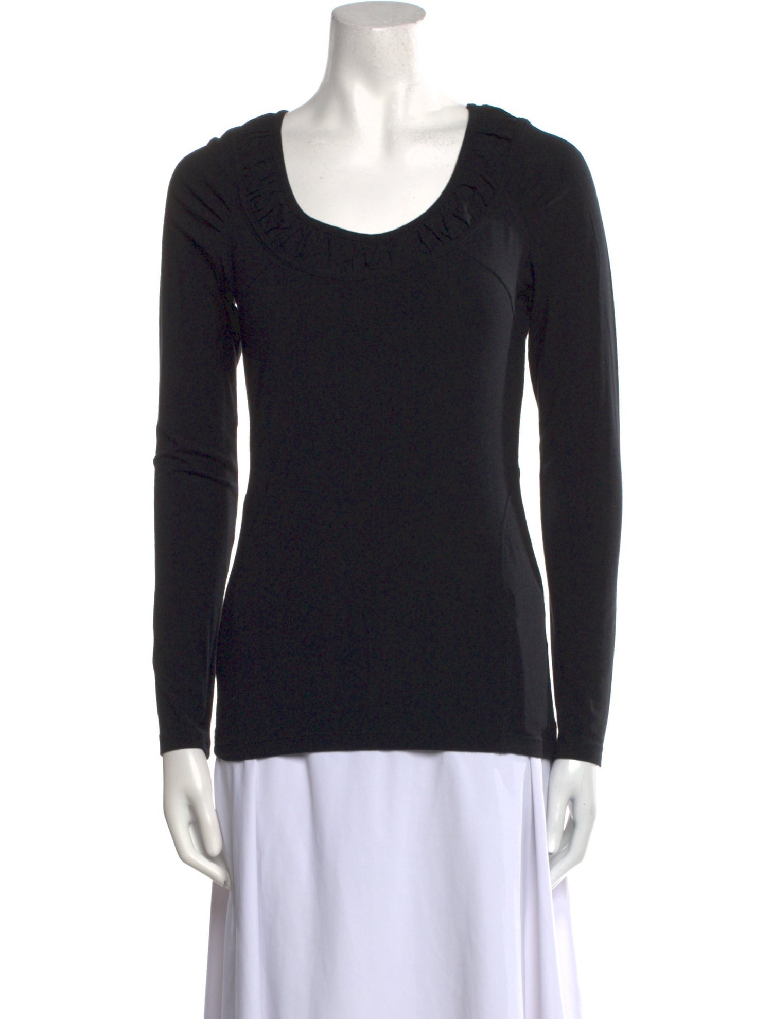 Cacharel Scoop Neck Long Sleeve Top