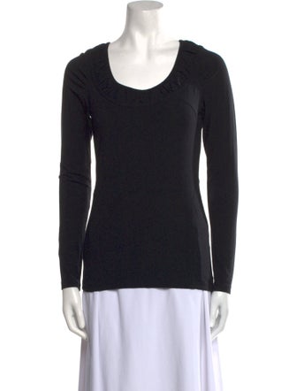 Cacharel Scoop Neck Long Sleeve Top