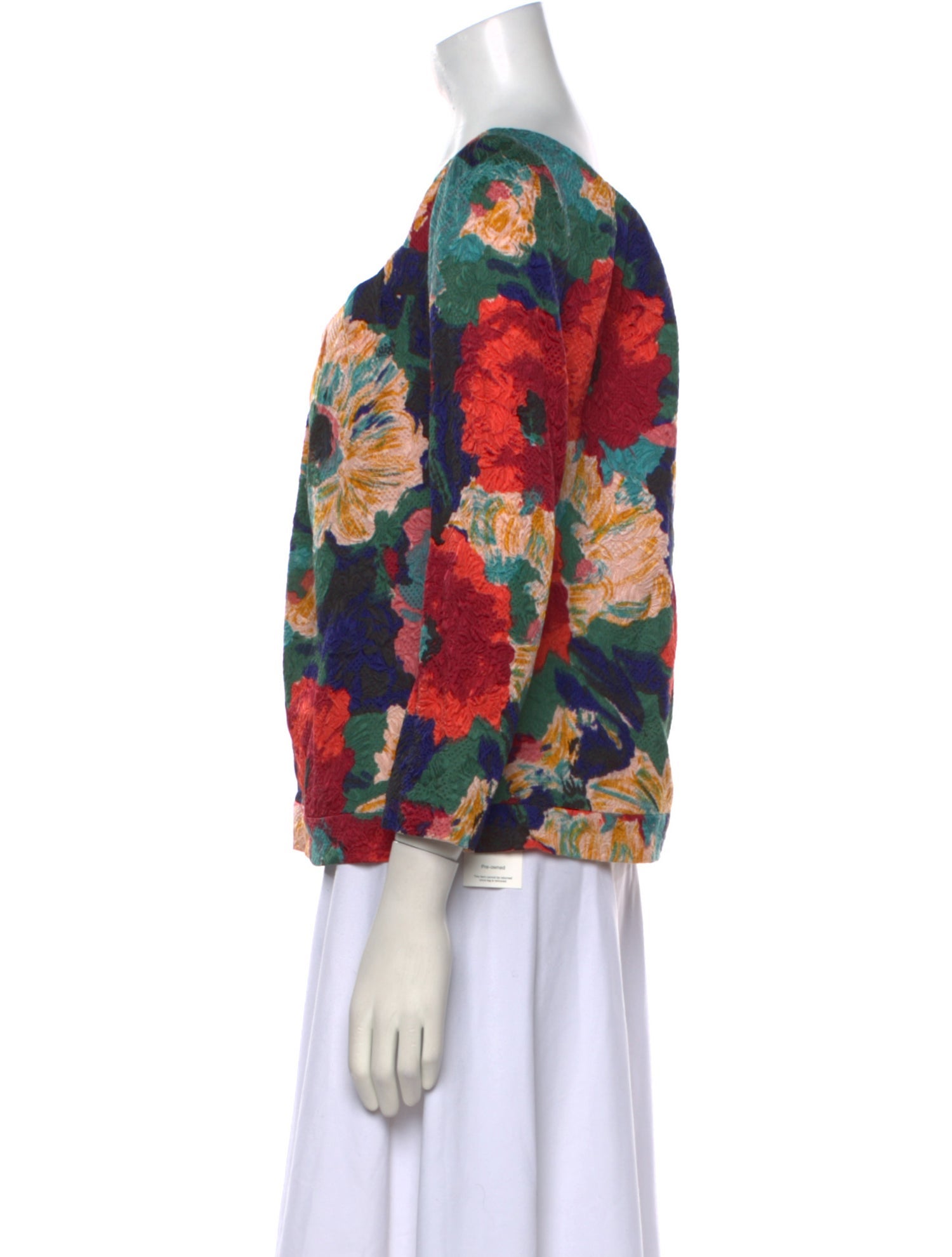 Cacharel Silk Floral Print Blouse