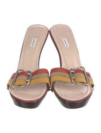 Cacharel Leather Printed Slides