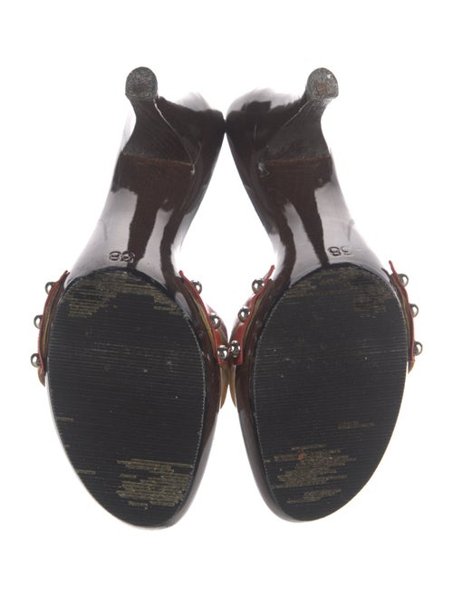 Cacharel Leather Printed Slides