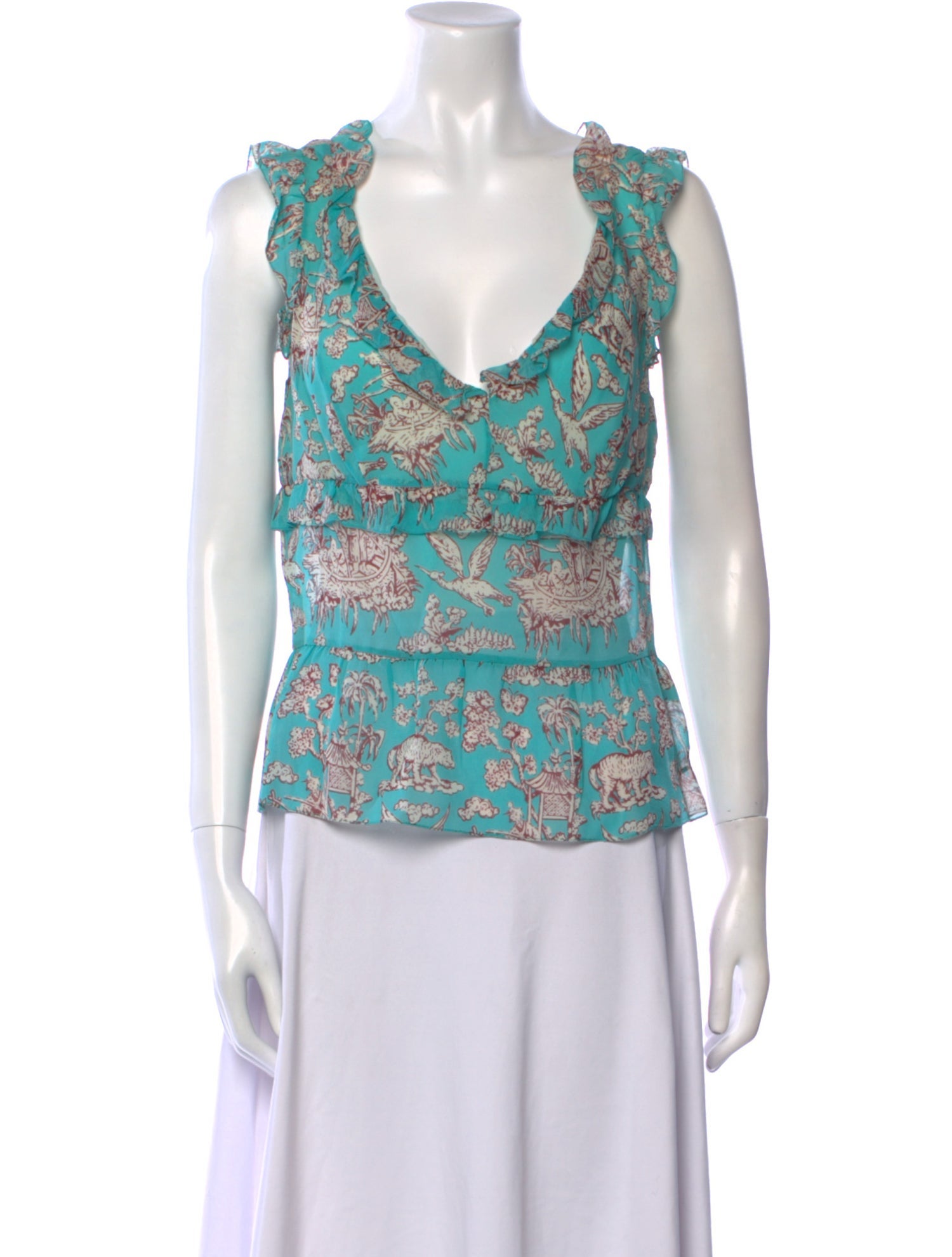 Cacharel Silk Printed Blouse