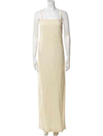 Cacharel Dresses Square Neckline Long Dress Us6, Fr38 | M