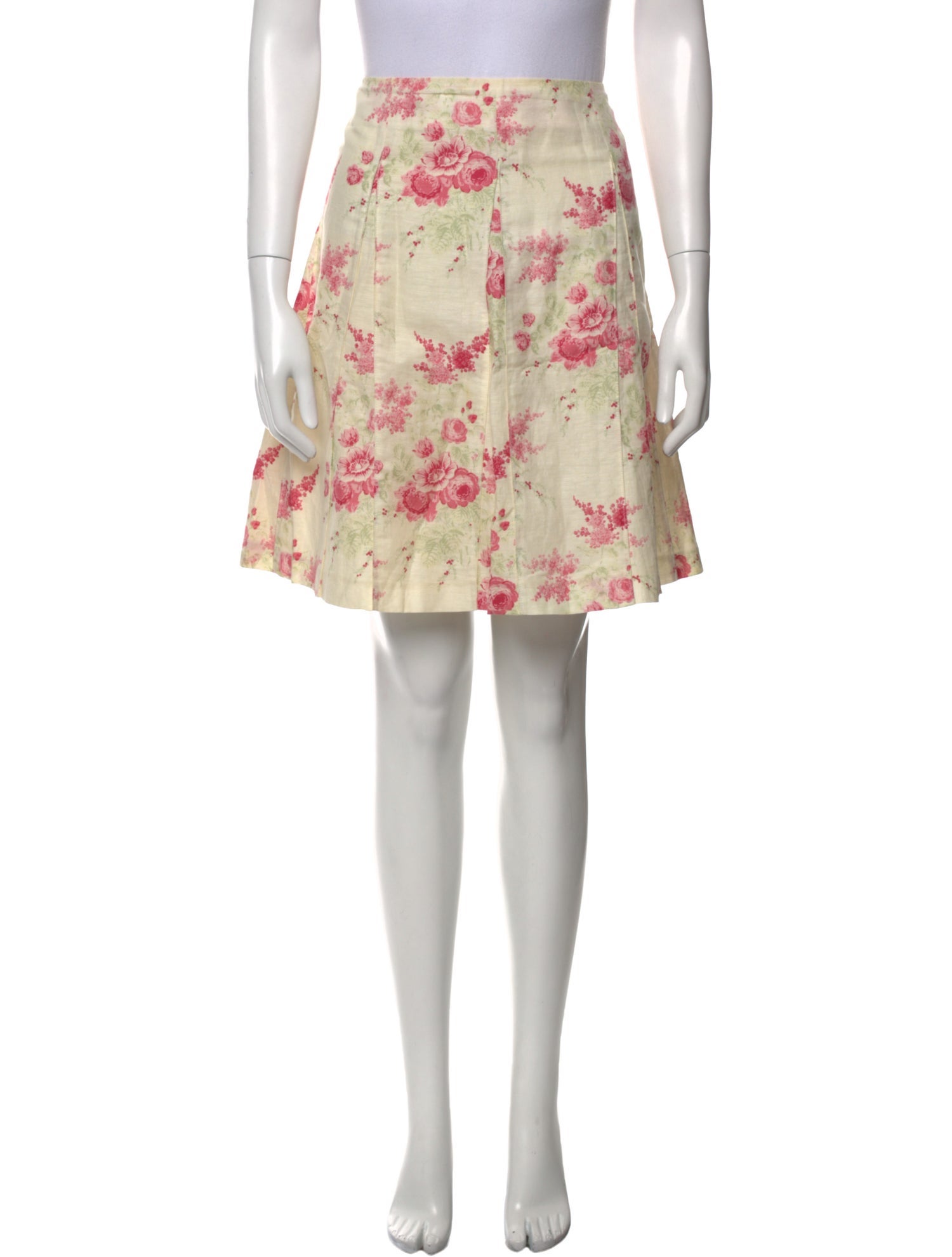 Cacharel Floral Print Knee-Length Skirt