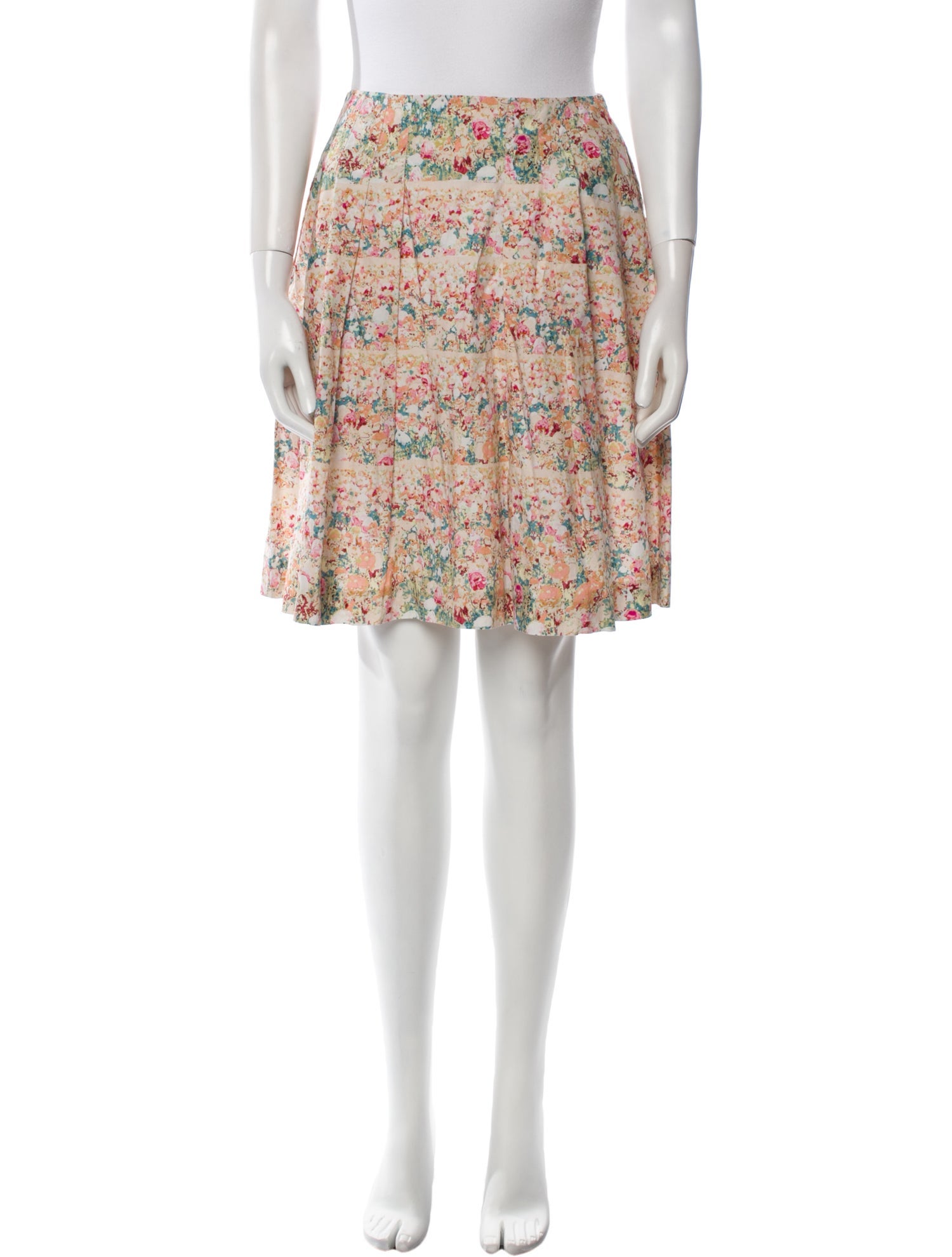 Cacharel Floral Print Knee-Length Skirt