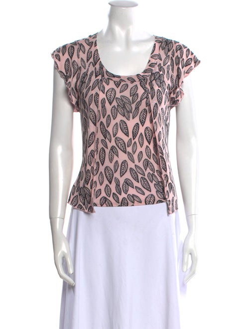 Cacharel Printed Scoop Neck Top