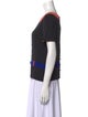 Cacharel Silk Colorblock Pattern Top