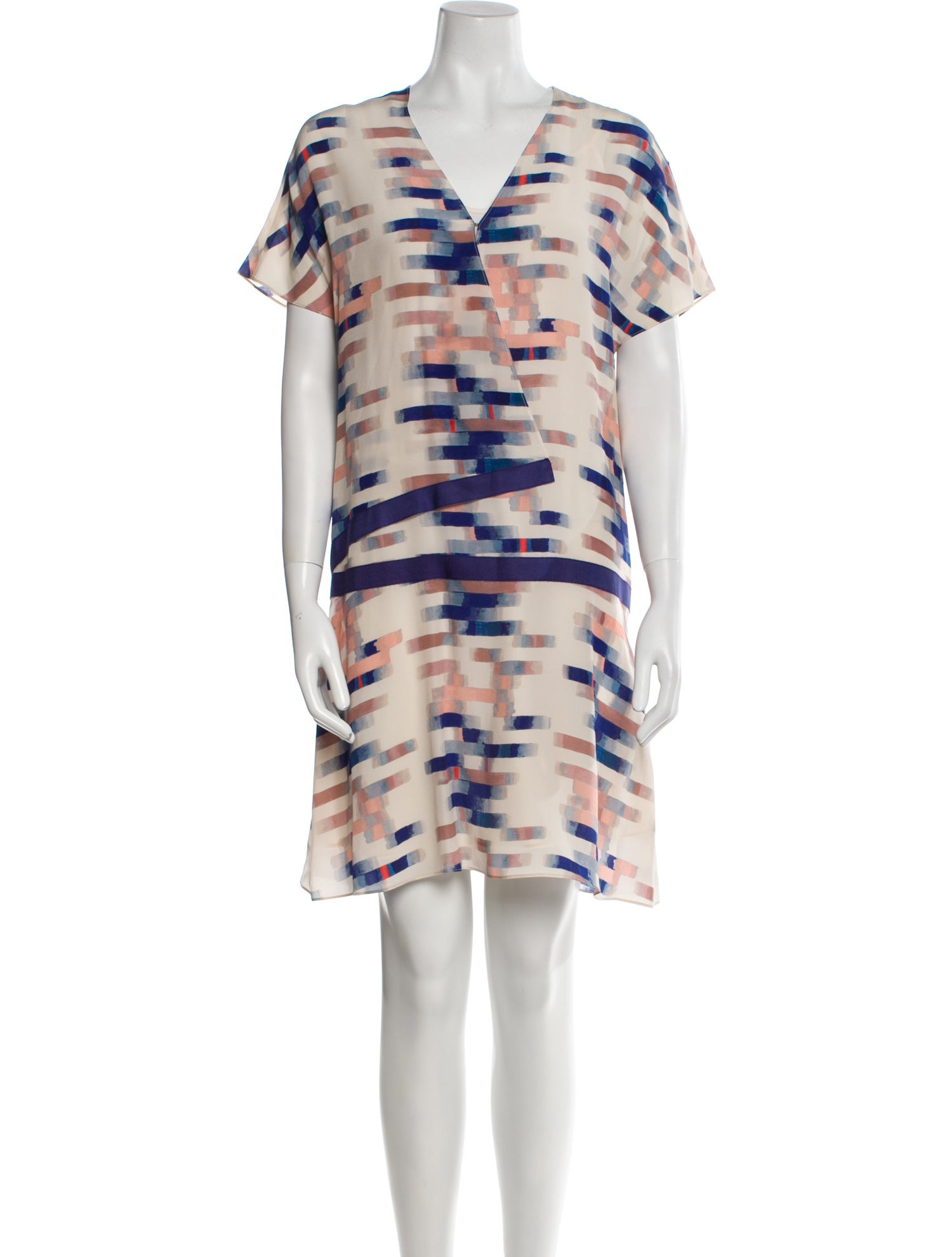 Cacharel Striped Grosgrain Trim Dress Set