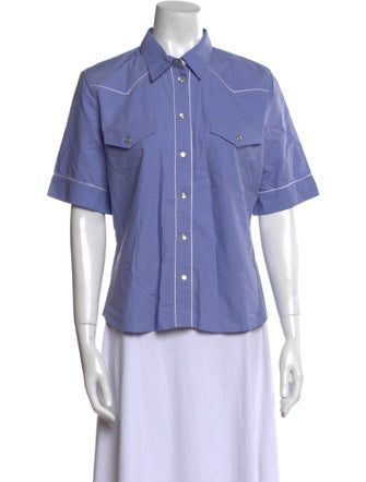 Cacharel Short Sleeve Button-Up Top