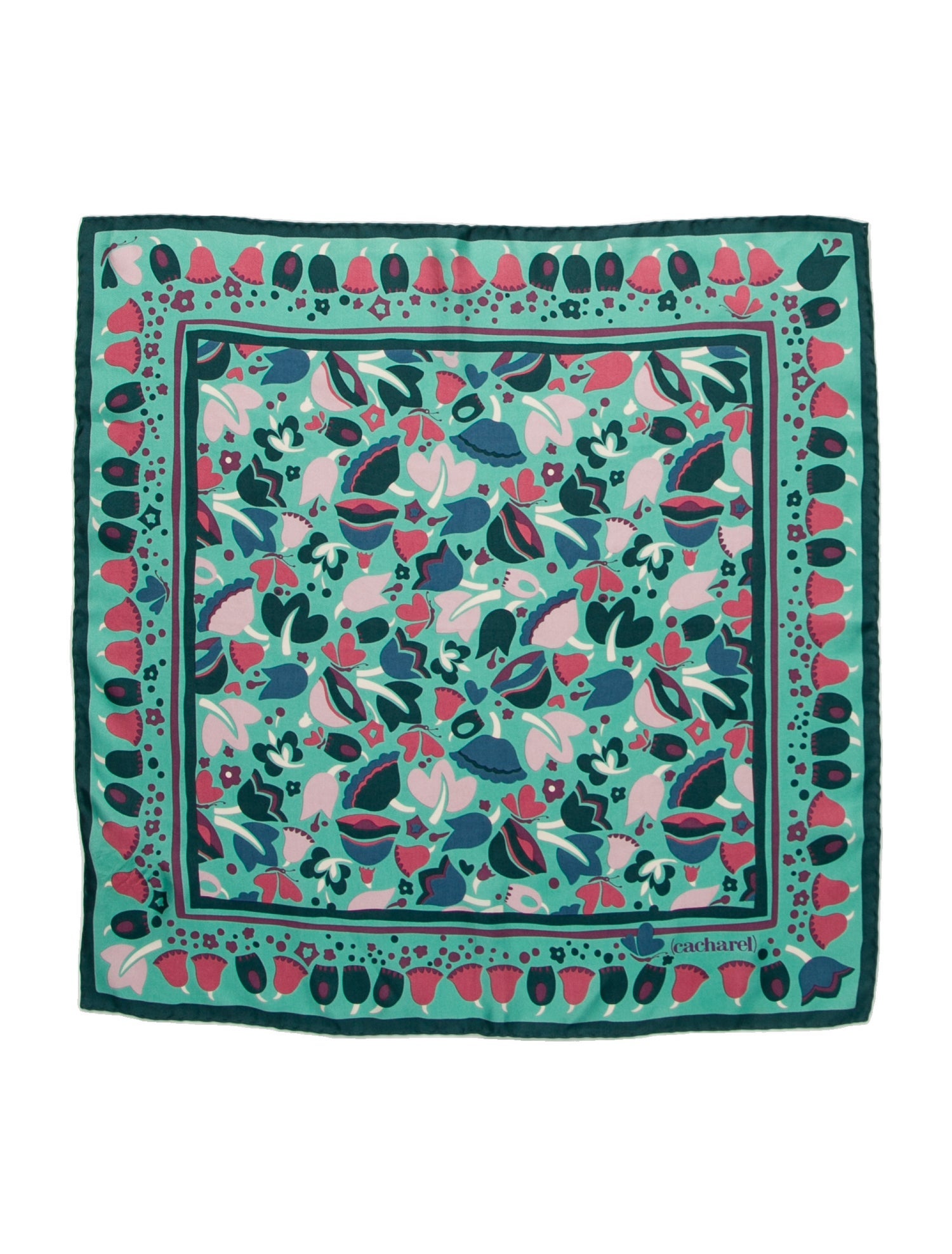 Cacharel Silk Floral Print Scarf