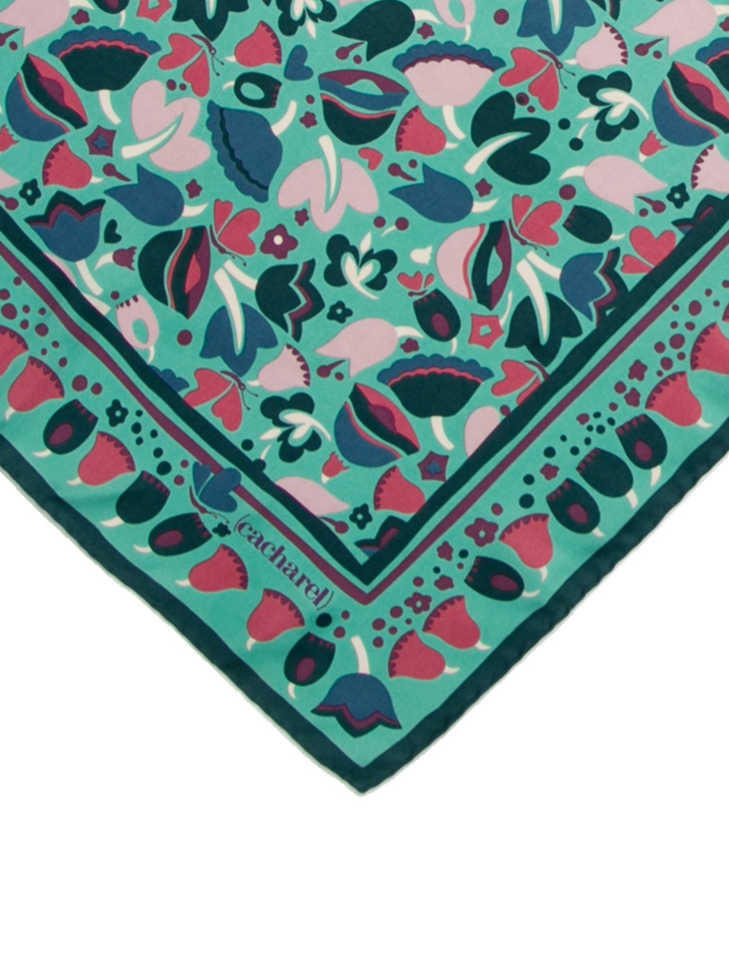 Cacharel Silk Floral Print Scarf