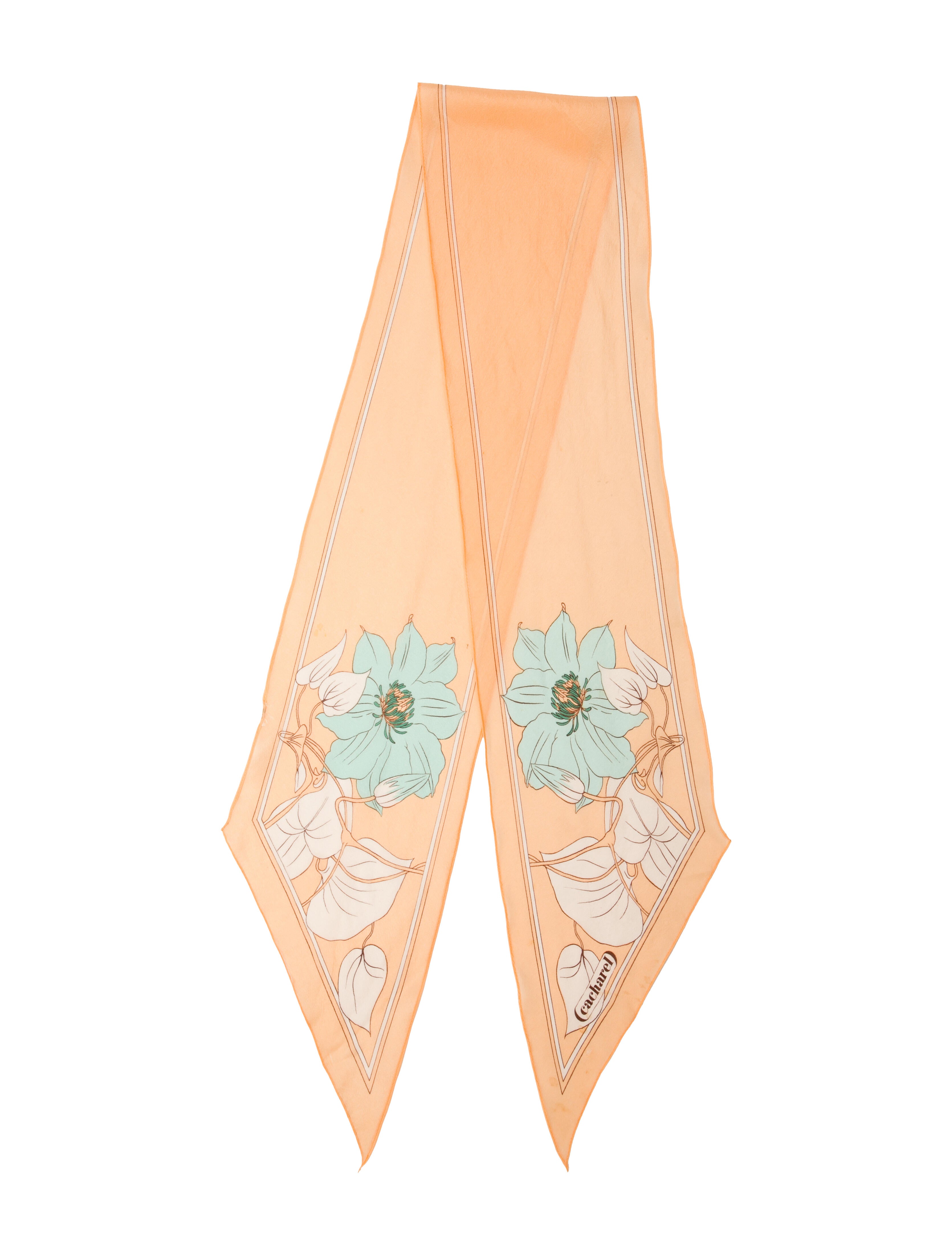 Cacharel World Map Silk Scarf