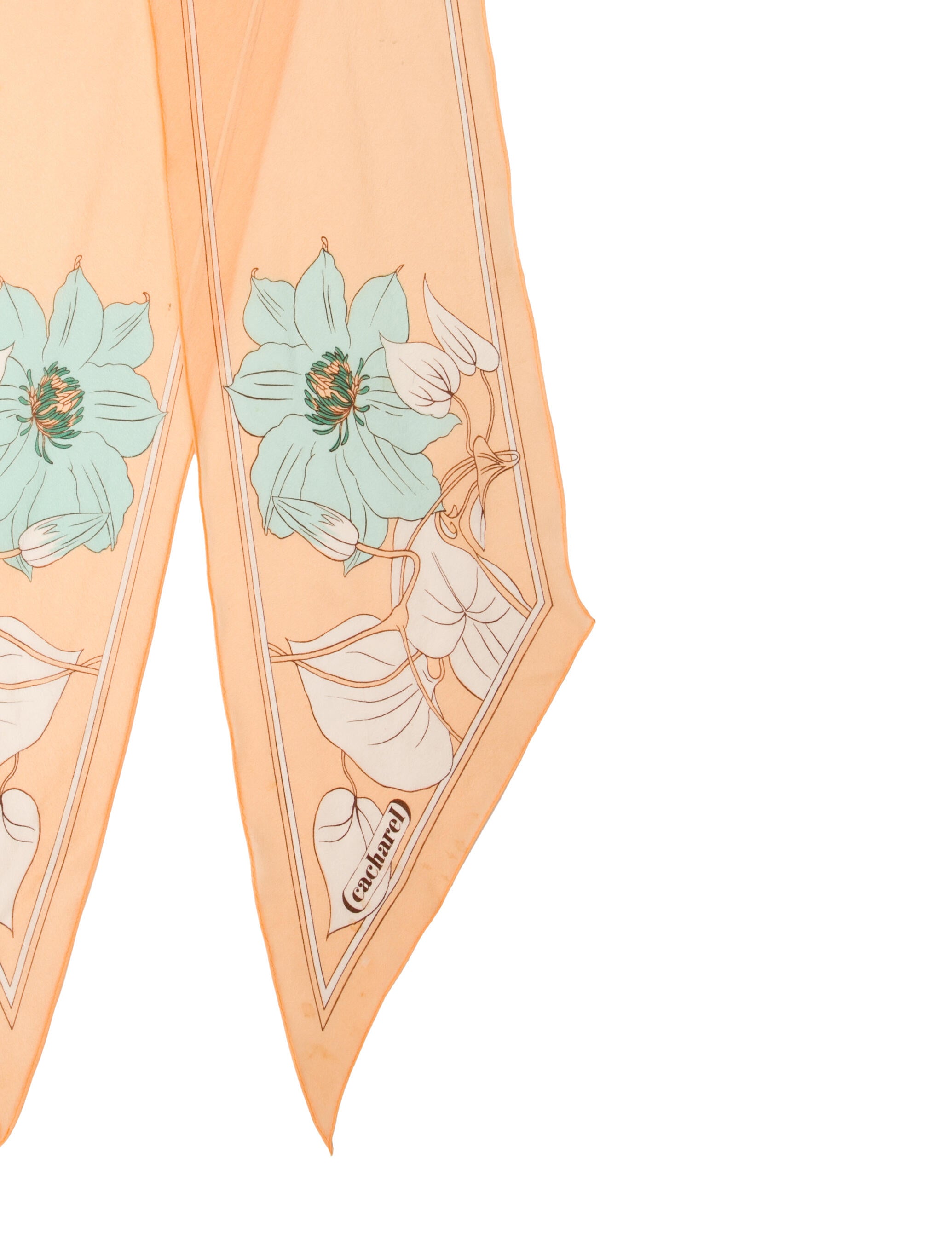 Cacharel World Map Silk Scarf