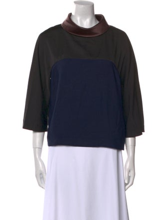 Cacharel Silk Cowl Neck Sweatshirt