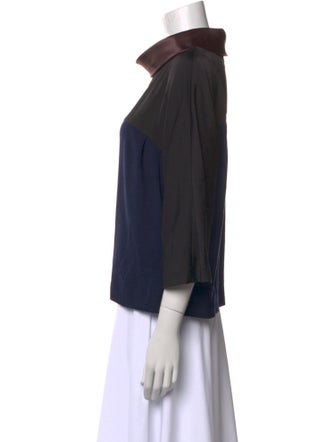Cacharel Silk Cowl Neck Sweatshirt
