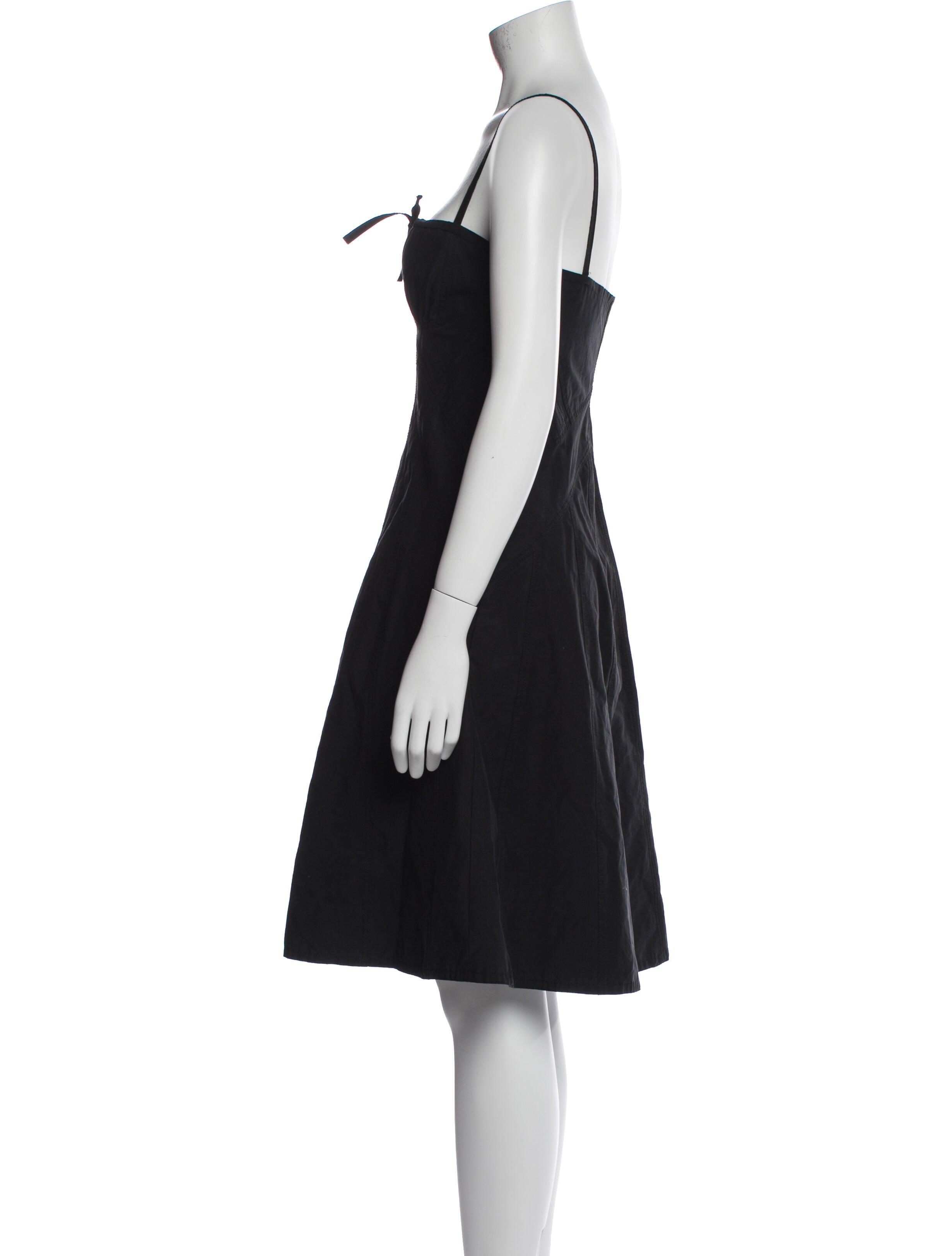 Cacharel Square Neckline Knee-Length Dress