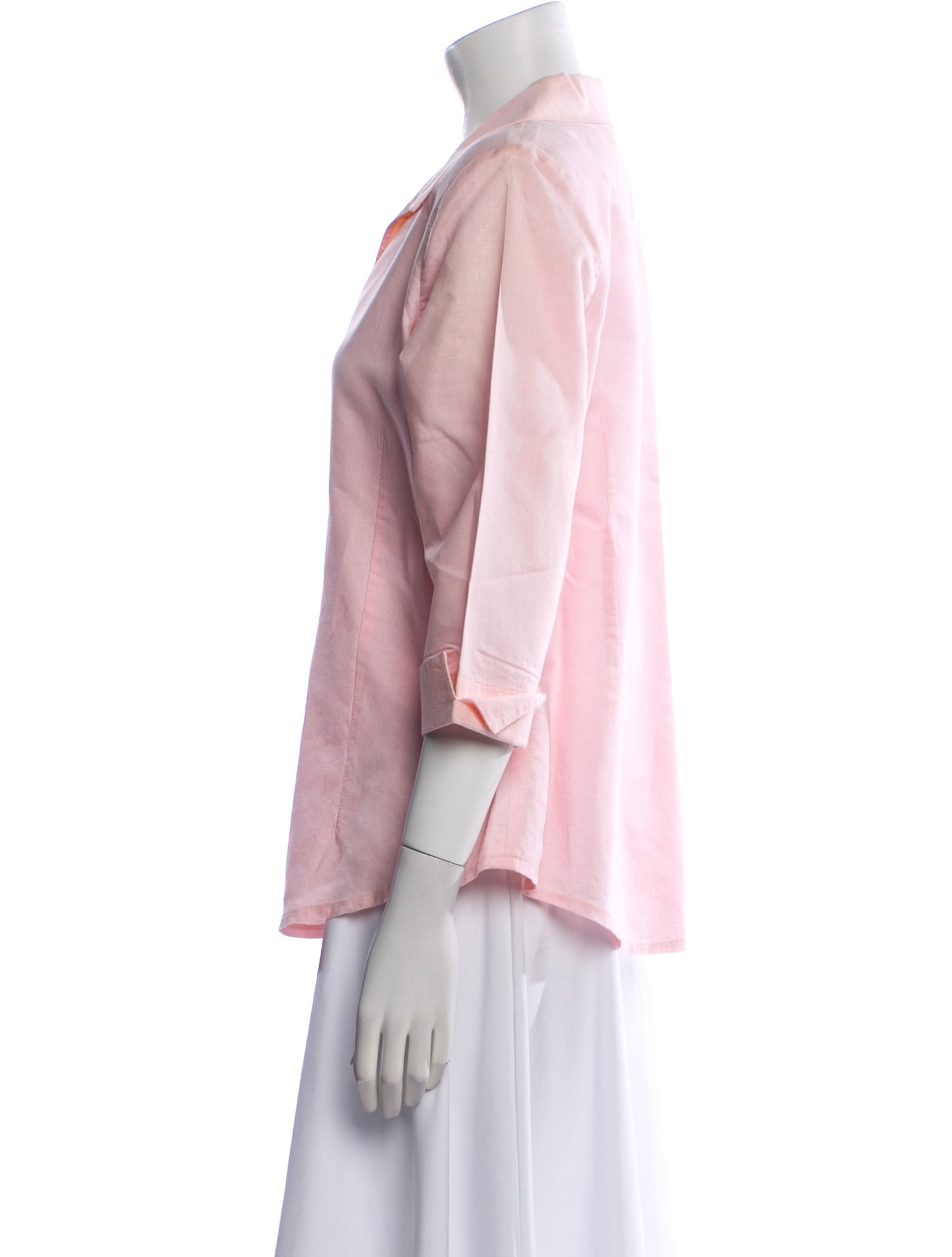 Cacharel Three-Quarter Sleeve Button-Up Top