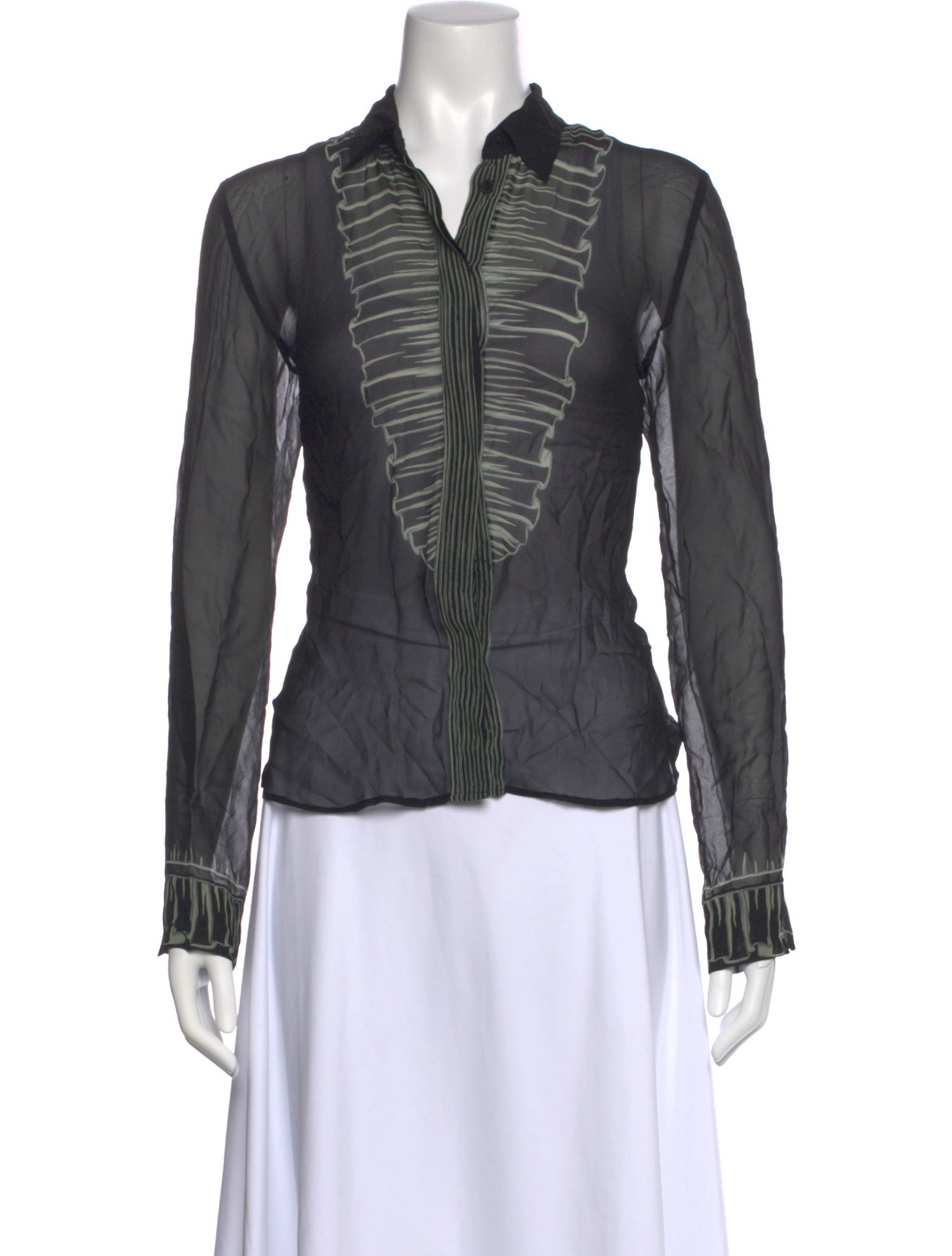 Cacharel Silk Striped Blouse