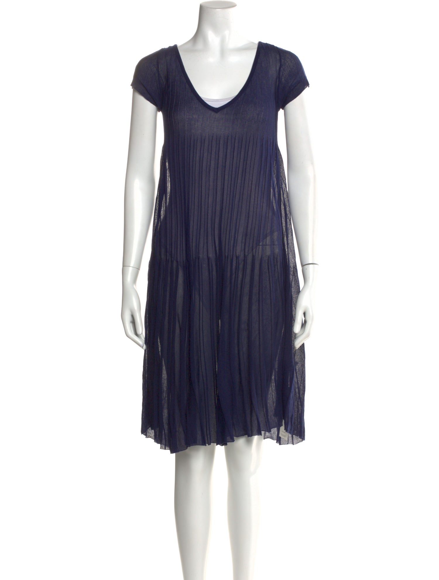Cacharel V-Neck Knee-Length Dress