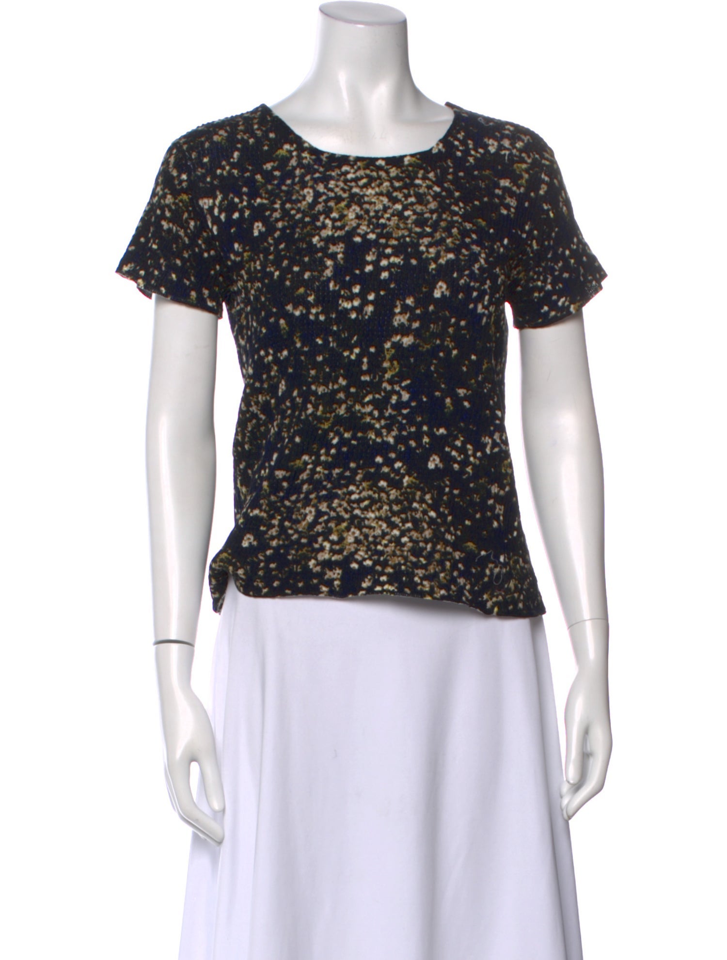 Cacharel Patterned Crew Neck T-Shirt