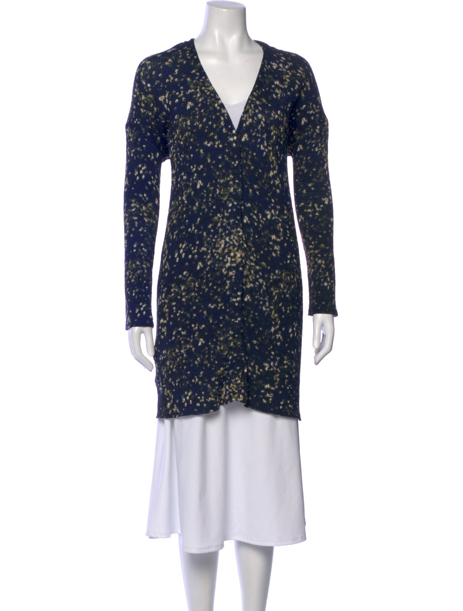 Cacharel Printed V-Neck Sweater