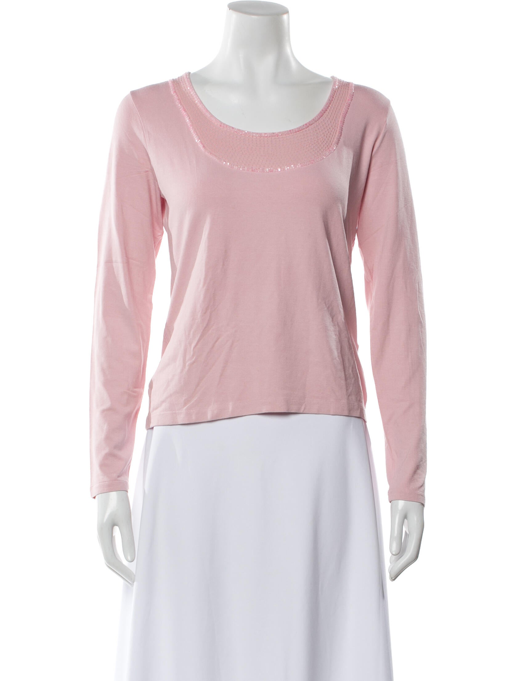 Cacharel Scoop Neck Long Sleeve Top