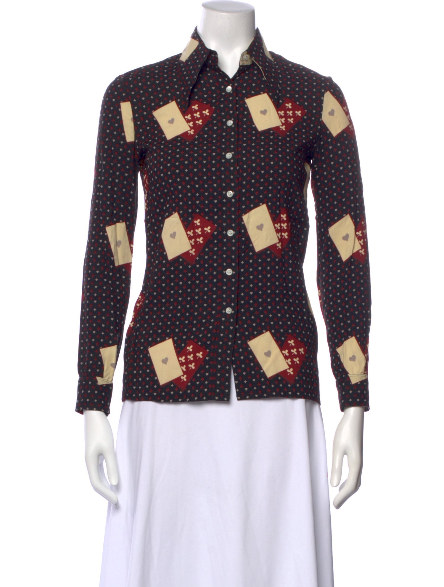 Cacharel Patterned Long Sleeve Blouse