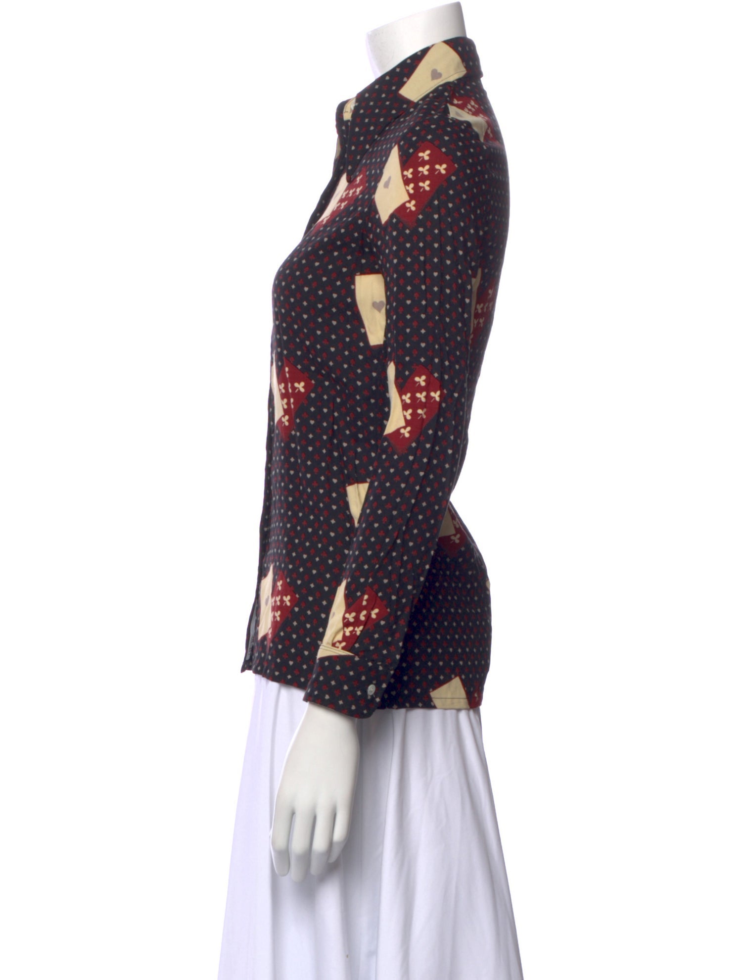 Cacharel Patterned Long Sleeve Blouse