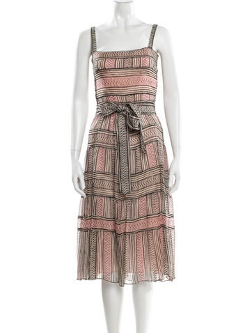 Pre-owned Cacharel Silk Midi Length Dress In Pink