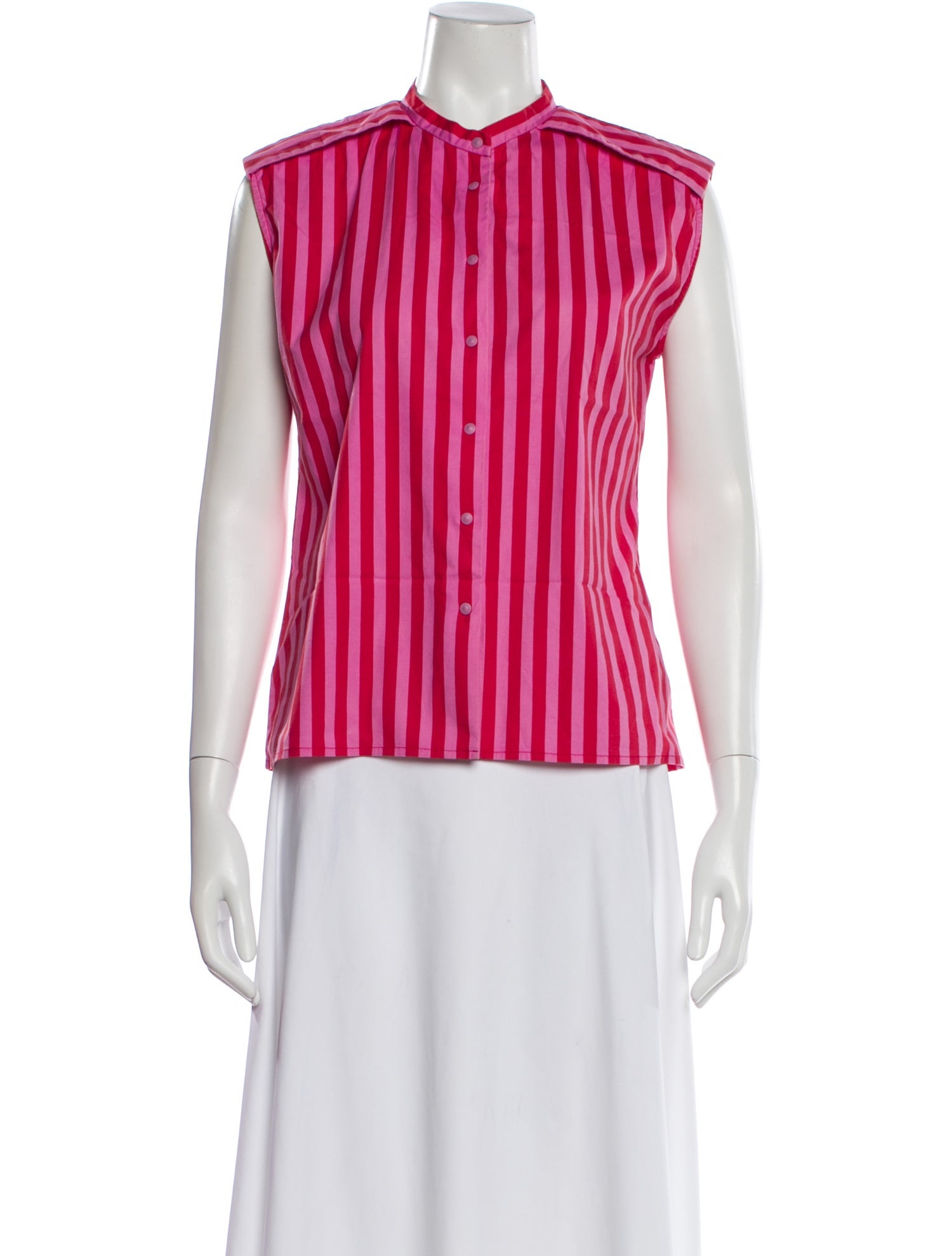 Cacharel Striped Sleeveless Blouse