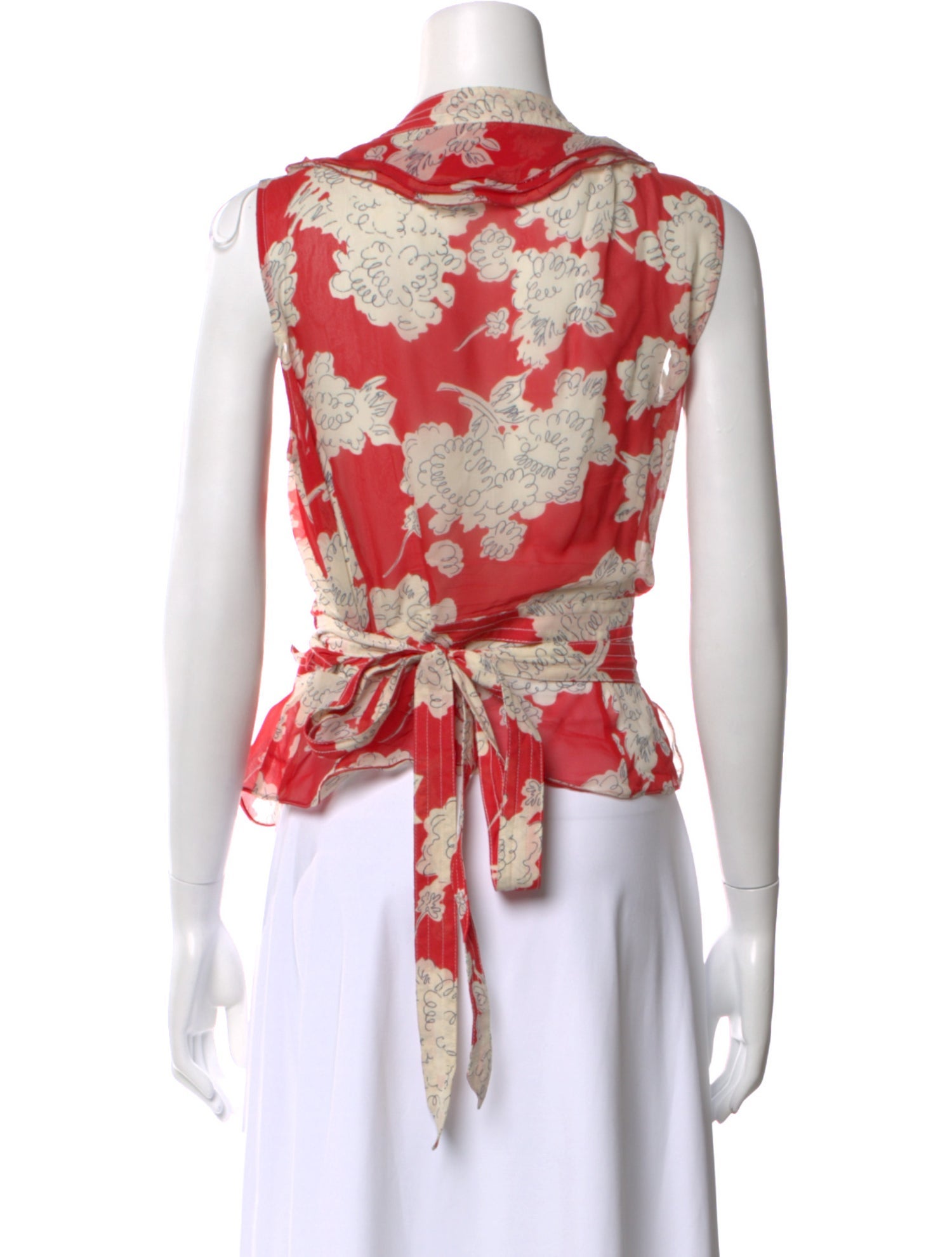Cacharel Silk Floral Print Blouse