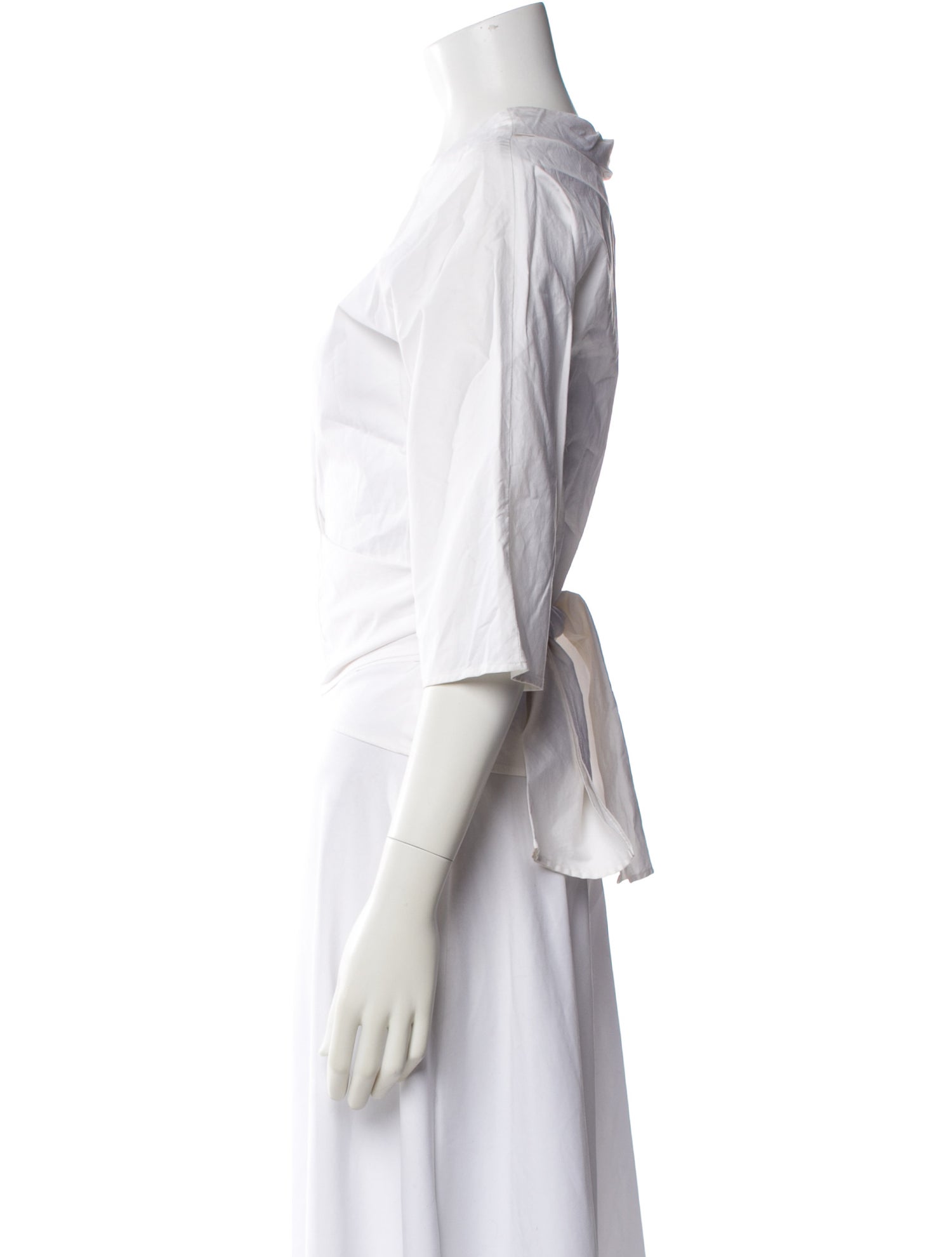 Cacharel V-Neck Three-Quarter Sleeve Blouse