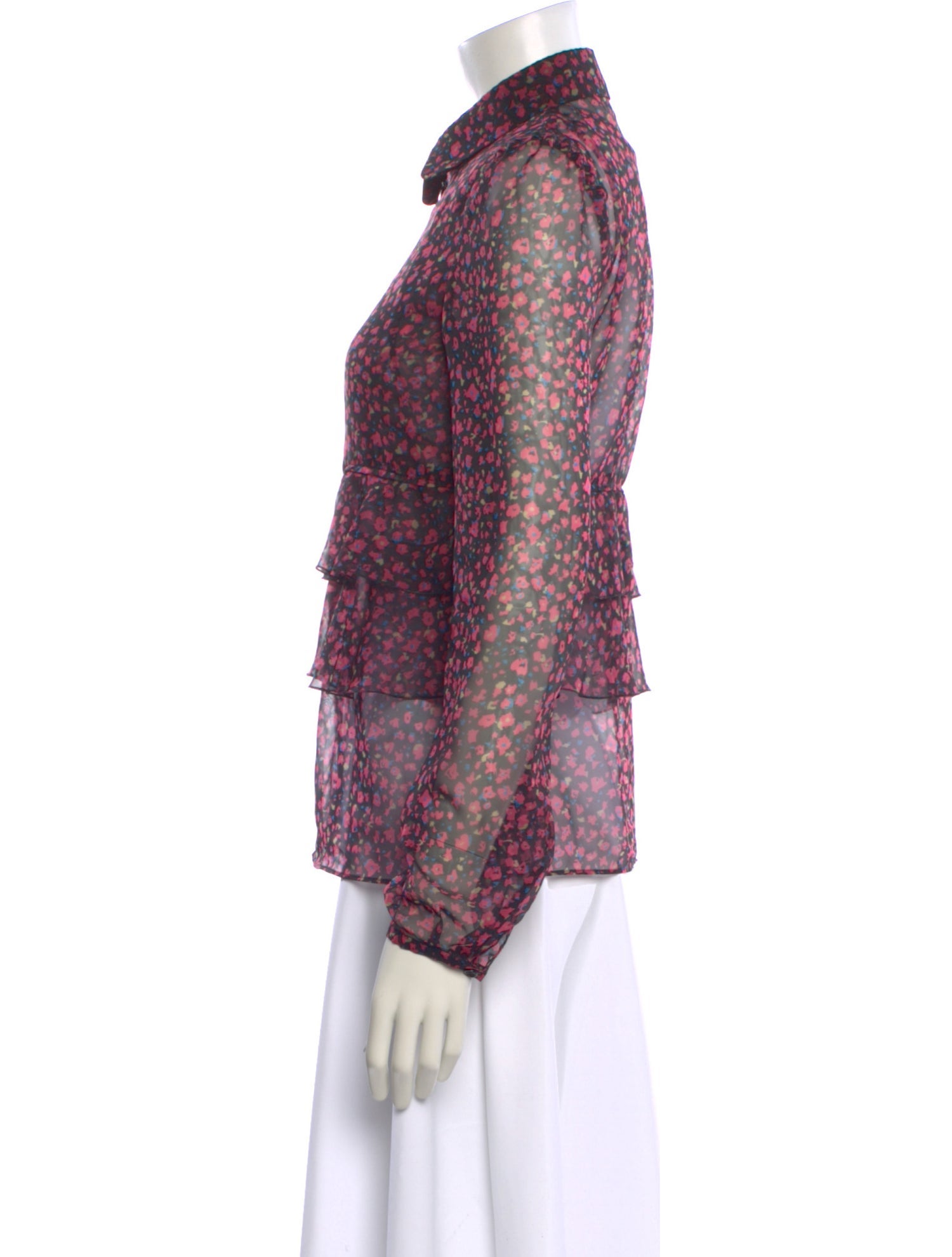 Cacharel Floral Print Long Sleeve Blouse