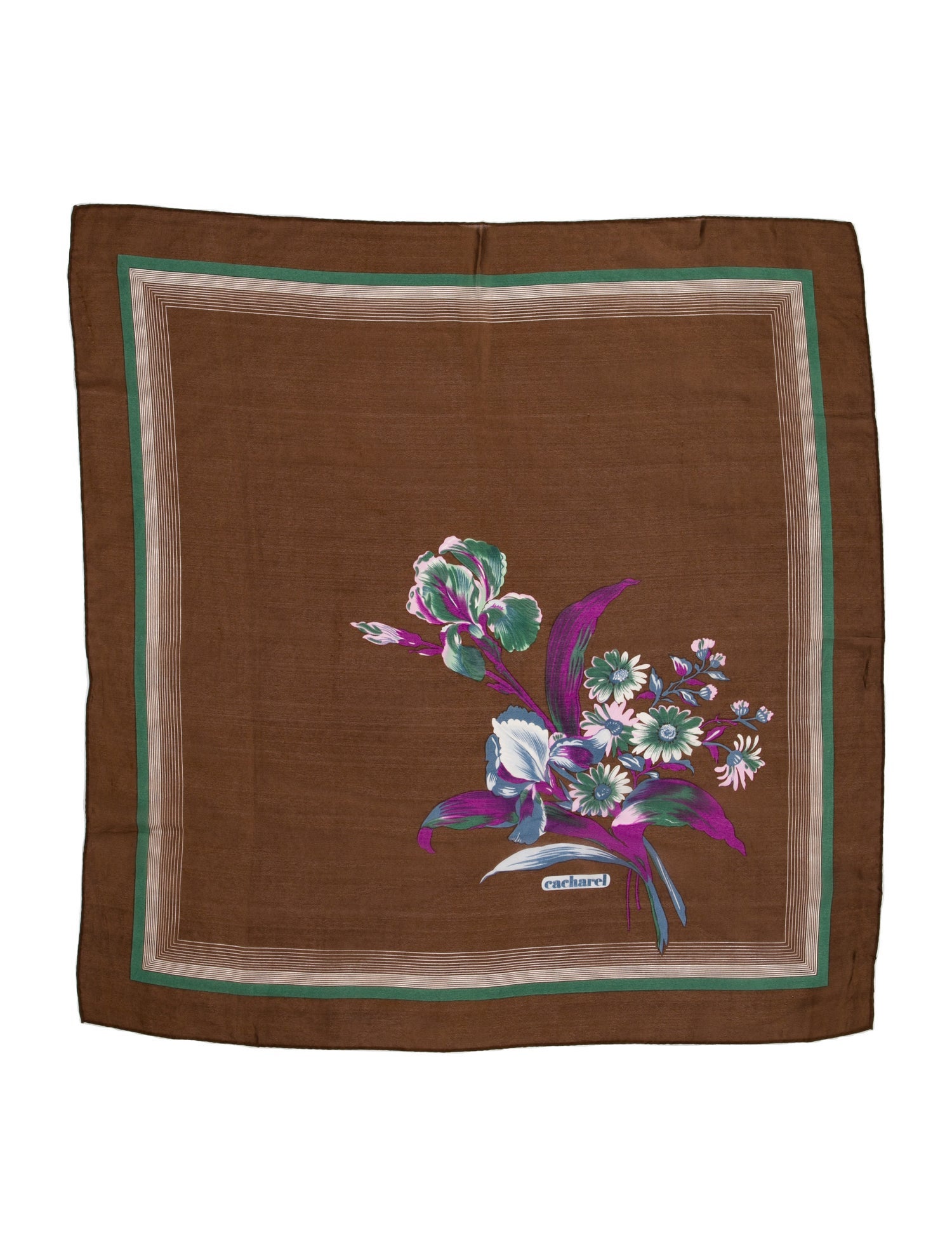 Cacharel Silk Graphic Print Scarf