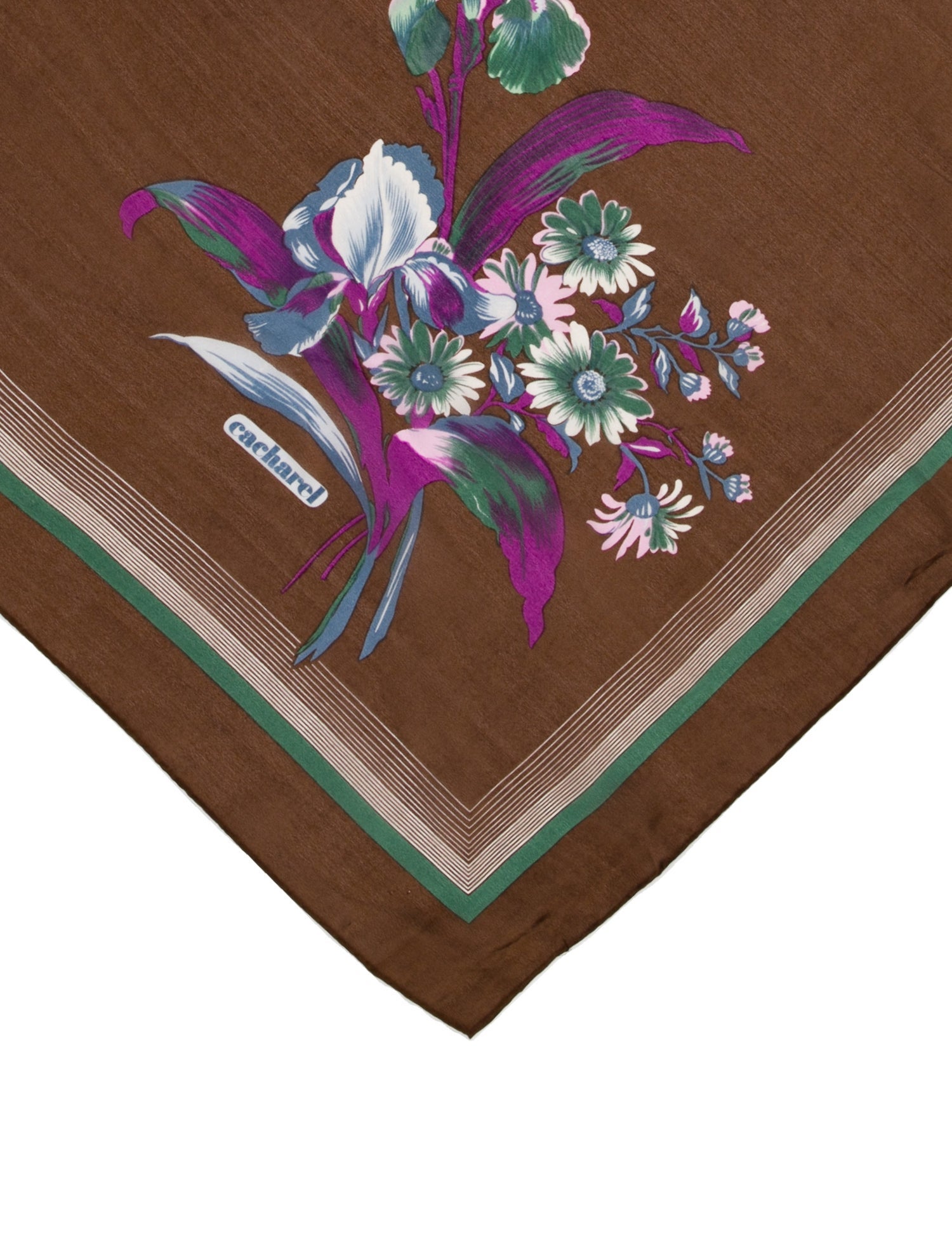 Cacharel Silk Graphic Print Scarf