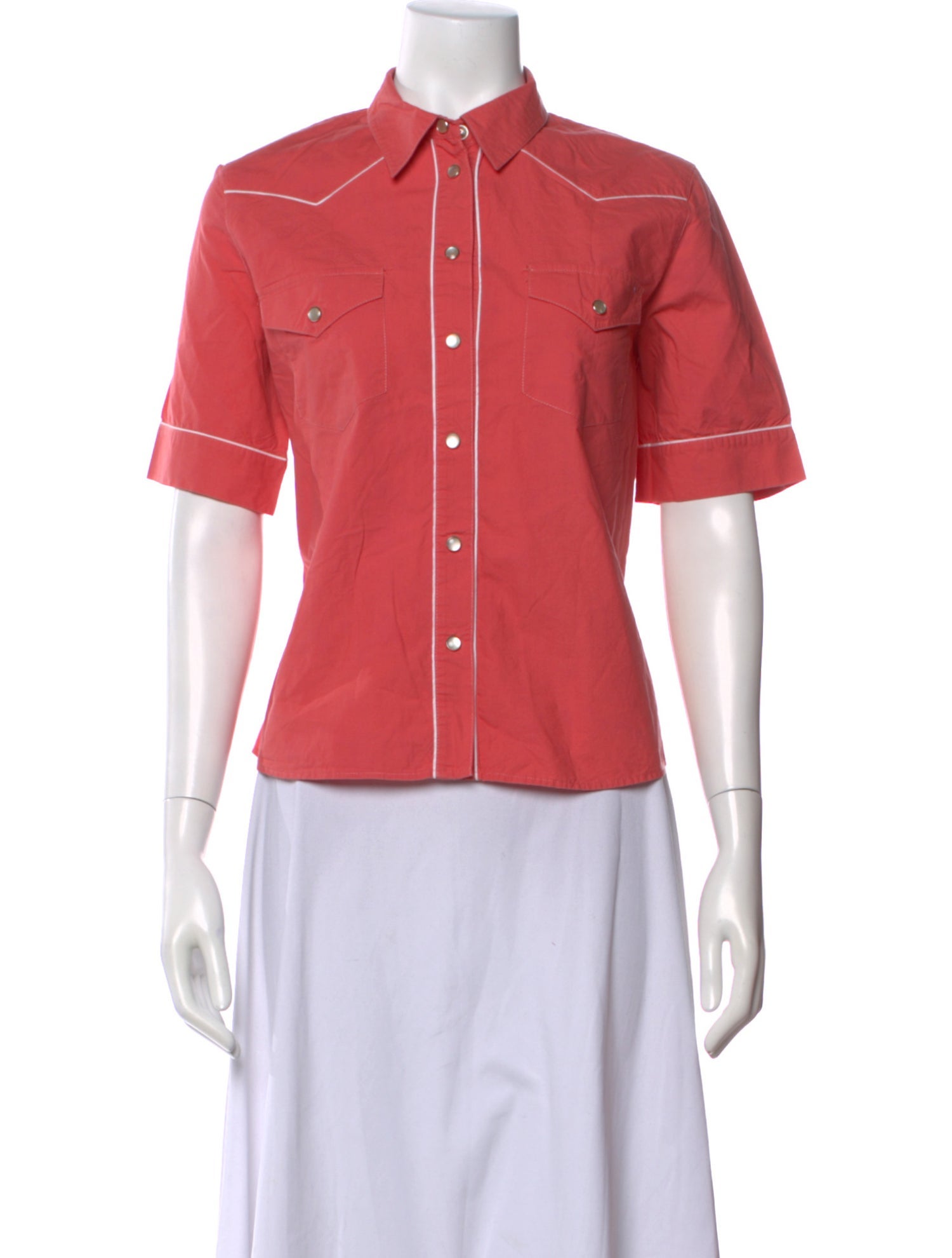 Cacharel Short Sleeve Button-Up Top