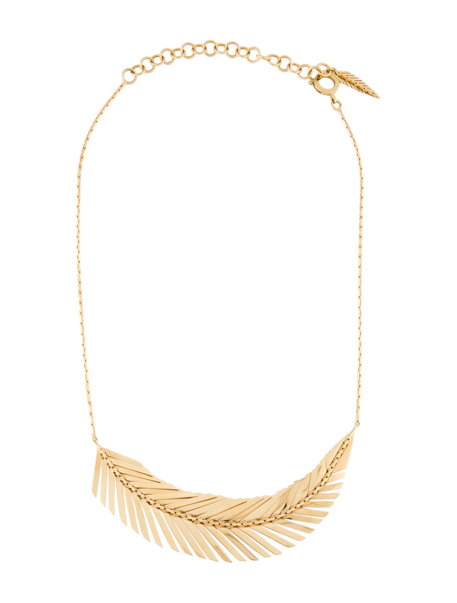 Cadar 18K Large Feather Necklace