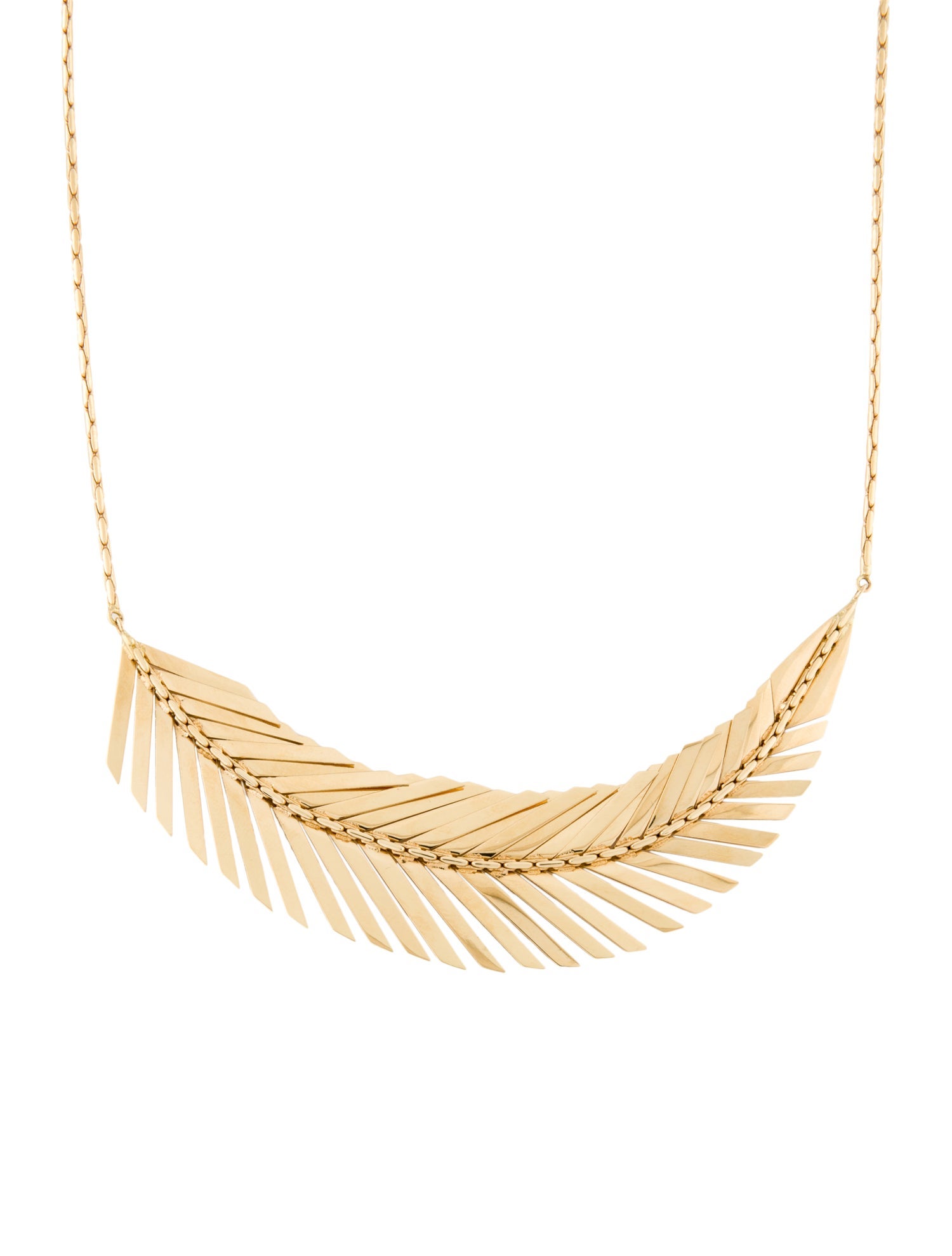 Cadar 18K Large Feather Necklace